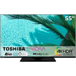 E (A bis G) TOSHIBA LED-Fernseher "55UV3463DA" Fernseher schwarz LED Fernseher