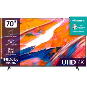 G (A bis G) HISENSE LED-Fernseher "70E61KT" Fernseher schwarz LED Fernseher