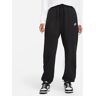 Jogginghose NIKE SPORTSWEAR "Club Fleece Women's Mid-Rise Pants" Gr. XL (48/50), N-Gr, schwarz-weiß (black, white) Damen Hosen Jogginghosen