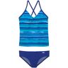 Tankini BUFFALO "May Kids" Gr. 158/164, N-Gr, blau (aqua, blau) Kinder Bikini-Sets Bikinis mit knalligem Streifendruck