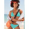 Bikini-Hose LASCANA "Scallop" Gr. 40, N-Gr, blau (türkis) Damen Badehosen Ocean Blue in knapper Brasilien-Form