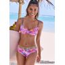 Bikini-Hose BUFFALO "Haruna" Gr. 44, N-Gr, rosa (rosa bedruckt) Damen Badehosen Ocean Blue mit höherer Schnittform