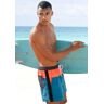 Badeshorts BENCH. "Davis" Gr. M (50), N-Gr, grau (grau, orange) Herren Badehosen Badeshorts