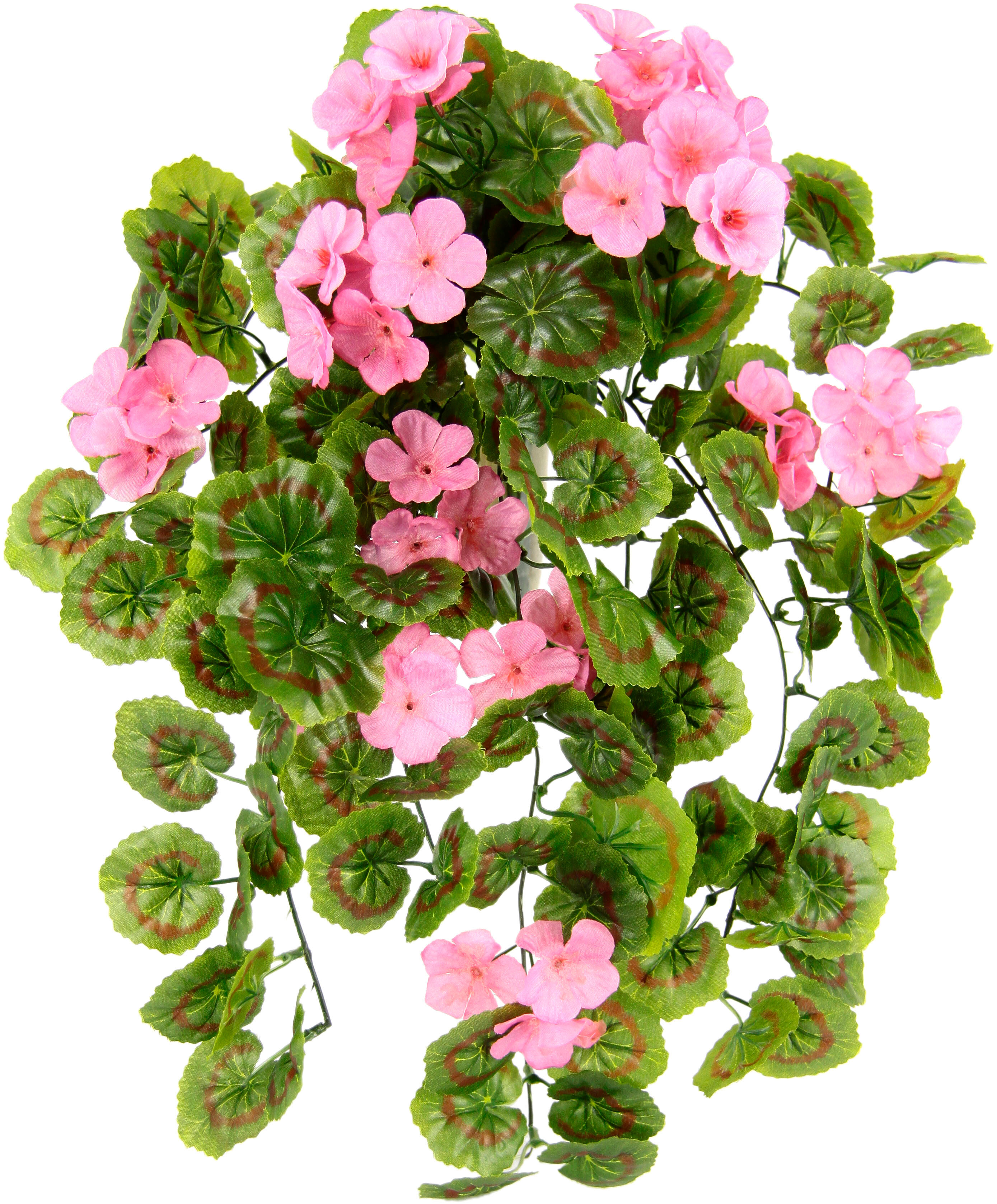 I.Ge.A. Kunstpflanze I.GE.A. "Hängende Geranie" Kunstpflanzen Gr. B/H/L: 25 cm x 40 cm x 25 cm, 1 St., rosa Künstliche Zimmerpflanzen 40 cm