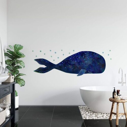 Wall-Art Wandtattoo WALL-ART „Märchenhaft Der Walfisch“ Wandtattoos Gr. B/H/T: 180 cm x 63 cm x 0,1 cm, bunt Wandtattoos Wandsticker