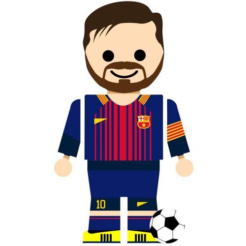 Wall-Art Wandtattoo WALL-ART „Spielfigur Fussball Messi“ Wandtattoos Gr. B/H/T: 80 cm x 139 cm x 0,1 cm, bunt Wandtattoos Wandsticker