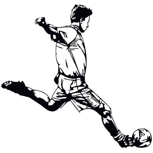 Wall-Art Wandtattoo WALL-ART „Fußball Aufkleber Kicker 03“ Wandtattoos Gr. B/H/T: 100 cm x 95 cm x 0,1 cm, schwarz Wandtattoos Wandsticker