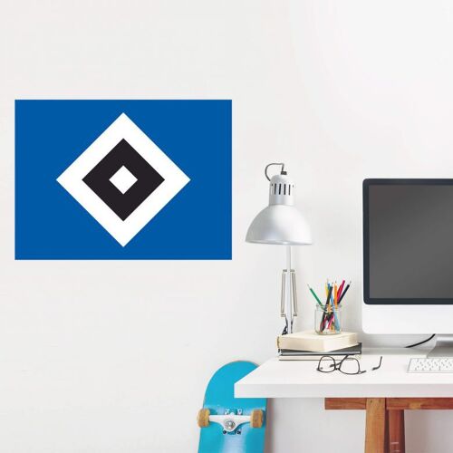 Wall-Art Wandtattoo WALL-ART „Hamburger SV Logo HSV“ Wandtattoos Gr. B/H/T: 120 cm x 89 cm x 0,1 cm, blau Wandtattoos Wandsticker