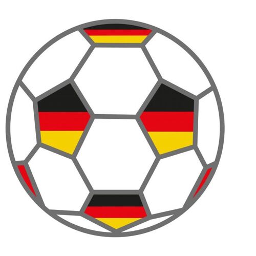 Wall-Art Wandtattoo WALL-ART „Fußball + Deutschland Fahnen“ Wandtattoos Gr. B/H/T: 80 cm x 80 cm x 0,1 cm, bunt (mehrfarbig) Wandtattoos Wandsticker