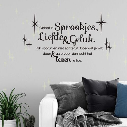 Wall-Art Wandtattoo WALL-ART „Liefde en Geluk Leuchtbilder“ Wandtattoos Gr. B/H/T: 70 cm x 39 cm x 0,1 cm, bunt (leuchtfarbe) Wandtattoos Wandsticker