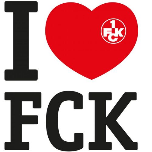 Wall-Art Wandtattoo WALL-ART „Fußball Fanartikel I love FCK“ Wandtattoos Gr. B/H/T: 103 cm x 120 cm x 0,1 cm, bunt (mehrfarbig) Wandtattoos Wandsticker