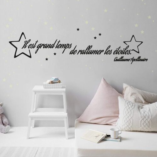 Wall-Art Wandtattoo WALL-ART „Il est grand temps Leuchtsterne“ Wandtattoos Gr. B/H/T: 200 cm x 50 cm x 0,1 cm, bunt (leuchtfarbe) Wandtattoos Wandsticker