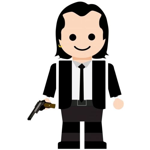 Wall-Art Wandtattoo WALL-ART „Pulp Fiction Vincent Vega“ Wandtattoos Gr. B/H/T: 66 cm x 100 cm x 0,1 cm, bunt Wandtattoos Wandsticker