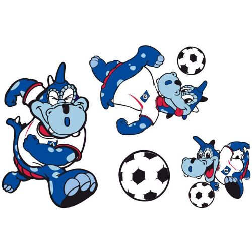 Wall-Art Wandtattoo WALL-ART „Fußball HSV Maskottchen Set“ Wandtattoos Gr. B/H/T: 120 cm x 78 cm x 0,1 cm, bunt (mehrfarbig) Wandtattoos Wandsticker