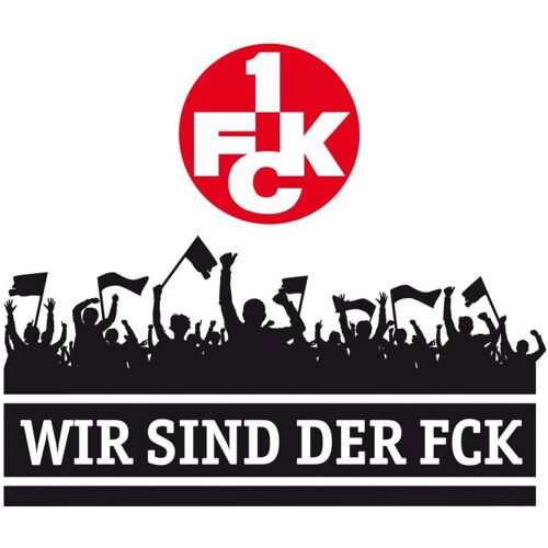 Wall-Art Wandtattoo WALL-ART „Wir sind der FCK mit Logo“ Wandtattoos Gr. B/H/T: 100 cm x 90 cm x 0,1 cm, bunt (mehrfarbig) Wandtattoos Wandsticker