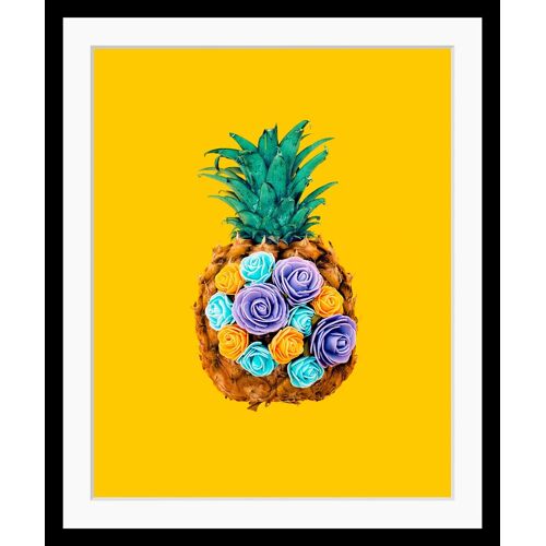 Queence Bild QUEENCE „Selem“ Bilder Gr. B/H: 40 cm x 50 cm, Wandbild Obst Hochformat, gelb Kunstdrucke gerahmt, Obst