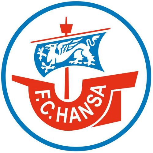 Wall-Art Wandtattoo WALL-ART „Fußball Hansa Rostock Logo“ Wandtattoos Gr. B/H/T: 80 cm x 80 cm x 0,1 cm, bunt (mehrfarbig) Wandtattoos Wandsticker