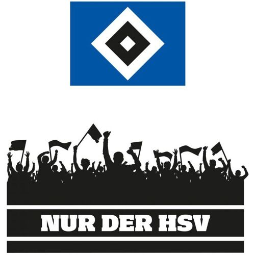 Wall-Art Wandtattoo WALL-ART „Nur der HSV Fans und Logo“ Wandtattoos Gr. B/H/T: 80 cm x 80 cm x 0,1 cm, bunt (mehrfarbig) Wandtattoos Wandsticker