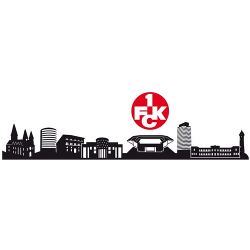 Wall-Art Wandtattoo WALL-ART „1.FC Kaiserslautern Skyline Logo“ Wandtattoos Gr. B/H/T: 180 cm x 27 cm x 0,1 cm, bunt (mehrfarbig) Wandtattoos Wandsticker