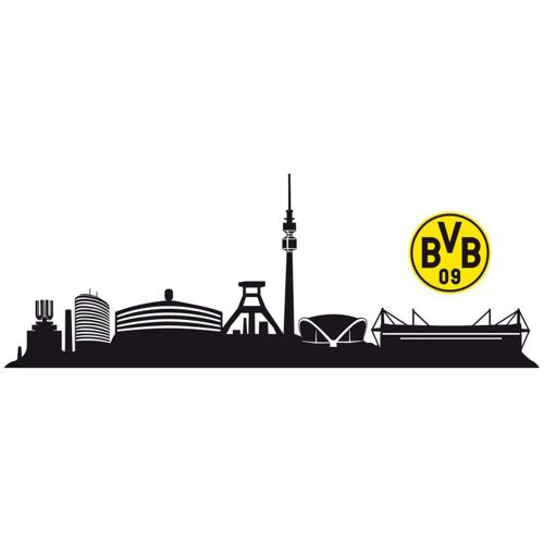 Wall-Art Wandtattoo WALL-ART „Fußball BVB Skyline mit Logo“ Wandtattoos Gr. B/H/T: 180 cm x 30 cm x 0,1 cm, bunt (mehrfarbig) Wandtattoos Wandsticker