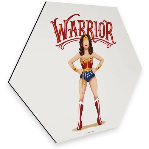 Metallbild WALL-ART "Pop Art Wonderwoman Fanartikel" Bilder Gr. B/H/T: 55 cm x 0 cm x 47 cm, 1 St., bunt (mehrfarbig) Metallbilder