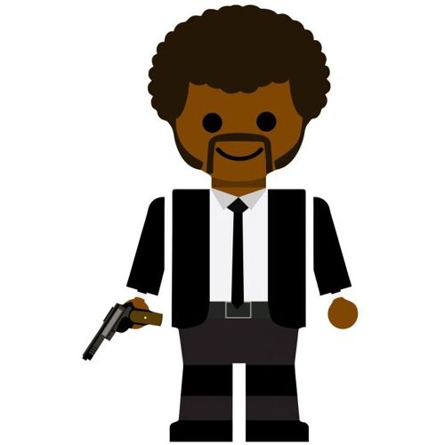 Wall-Art Wandtattoo WALL-ART „Pulp Fiction Jules Winnfield“ Wandtattoos Gr. B/H/T: 63 cm x 100 cm x 0,1 cm, bunt Wandtattoos Wandsticker