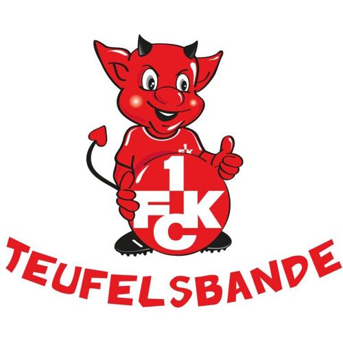 Wall-Art Wandtattoo WALL-ART „1.FC Kaiserslautern Teufelsbande“ Wandtattoos Gr. B/H/T: 120 cm x 98 cm x 0,1 cm, rot Wandtattoos Wandsticker