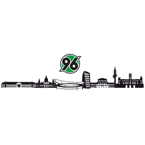 Wall-Art Wandtattoo WALL-ART „Fußball Hannover 96 Skyline + Logo“ Wandtattoos Gr. B/H/T: 140 cm x 24 cm x 0,1 cm, bunt Wandtattoos Wandsticker