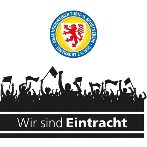 Wall-Art Wandtattoo WALL-ART „Eintracht Braunschweig Fans Logo“ Wandtattoos Gr. B/H/T: 120 cm x 100 cm x 0,1 cm, bunt (mehrfarbig) Wandtattoos Wandsticker