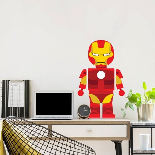 Wall-Art Wandtattoo WALL-ART „Spielfigur Iron Man Superhero“ Wandtattoos Gr. B/H/T: 73 cm x 120 cm x 0,1 cm, bunt Wandtattoos Wandsticker
