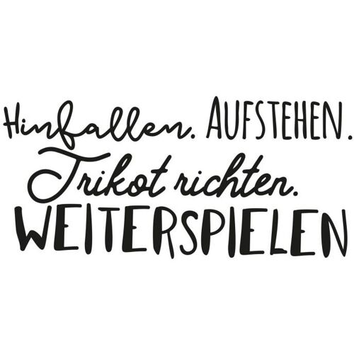 Wall-Art Wandtattoo WALL-ART „Spruch Hinfallen und Weiterspielen“ Wandtattoos Gr. B/H/T: 120 cm x 55 cm x 0,1 cm, schwarz Wandtattoos Wandsticker