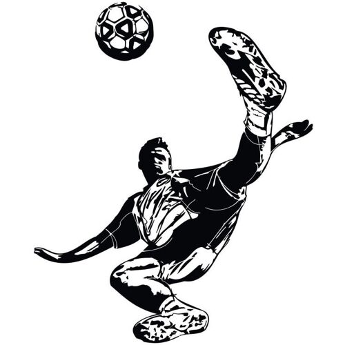 Wall-Art Wandtattoo WALL-ART „Fußball Kicker 02“ Wandtattoos Gr. B/H/T: 90 cm x 101 cm x 0,1 cm, schwarz Wandtattoos Wandsticker