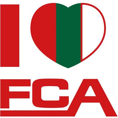 Wall-Art Wandtattoo WALL-ART „FC Augsburg I love FCA“ Wandtattoos Gr. B/H/T: 100 cm x 97 cm x 0,1 cm, bunt (mehrfarbig) Wandtattoos Wandsticker