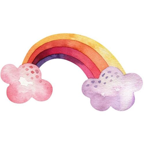 Wall-Art Wandtattoo WALL-ART „Bunter Regenbogen Wolken“ Wandtattoos Gr. B/H/T: 80 cm x 44 cm x 0,1 cm, bunt (mehrfarbig) Wandtattoos Wandsticker