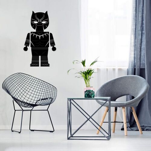 Wall-Art Wandtattoo WALL-ART „Spielfigur Black Panther Tattoo“ Wandtattoos Gr. B/H/T: 61 cm x 100 cm x 0,1 cm, bunt Wandtattoos Wandsticker