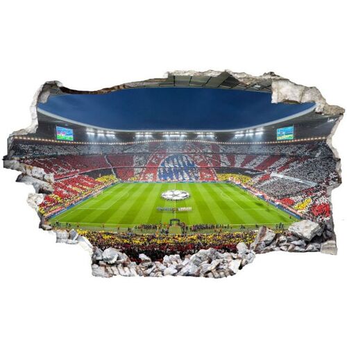 Wall-Art Wandtattoo WALL-ART „FCB Stadion Immer weiter“ Wandtattoos Gr. B/H/T: 80 cm x 49 cm x 0,1 cm, bunt (mehrfarbig) Wandtattoos Wandsticker