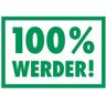 Wandtattoo WALL-ART "Werder Bremen 100%" Wandtattoos Gr. B/H/T: 120 cm x 83 cm x 0,1 cm, -, grün Wandtattoos Wandsticker