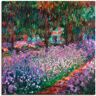 Wandbild ARTLAND "Der Garten des Künstlers bei Giverny" Bilder Gr. B/H: 70 cm x 70 cm, Leinwandbild Garten quadratisch, 1 St., lila Kunstdrucke