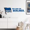 Wandtattoo WALL-ART "Hertha BSC Logo Schriftzug" Wandtattoos Gr. B/H/T: 120 cm x 42 cm x 0,1 cm, blau Wandtattoos Wandsticker