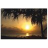 Leinwandbild ARTLAND "Sonnenaufgang" Bilder Gr. B/H: 90 cm x 60 cm, Afrika Querformat, 1 St., orange Leinwandbilder auf Keilrahmen gespannt