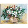 Leinwandbild ARTLAND "Großzügige Blüten" Bilder Gr. B/H: 60 cm x 45 cm, Blumen Querformat, 1 St., weiß Leinwandbilder auf Keilrahmen gespannt