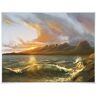 Poster WALL-ART "England Meer Küste Landschaft" Bilder Gr. B/H/T: 100 cm x 80 cm x 0,1 cm, Landschaft, 1 St., bunt Poster