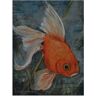 Alu-Dibond-Druck ARTLAND "Feng Shui - Goldfisch" Bilder Gr. B/H: 45 cm x 60 cm, Wassertiere, 1 St., orange Metallbilder