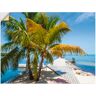 Wandbild ARTLAND "Florida Keys Himmlischer Blick" Bilder Gr. B/H: 120 cm x 90 cm, Wandaufkleber - Vinyl Strand, 1 St., blau Kunstdrucke