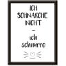 Wandbild ARTLAND "Ich schnarche nicht - ich schnurre" Bilder Gr. B/H: 37 cm x 47 cm, Wandbild Sprüche & Te x te, 1 St., schwarz Kunstdrucke