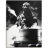 Wandbild ARTLAND "Godzilla III" Bilder Gr. B/H: 60 cm x 80 cm, Leinwandbild Film Hochformat, 1 St., schwarz Kunstdrucke