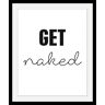 Bild QUEENCE "get naked" Bilder Gr. B/H/T: 50 cm x 70 cm x 3 cm, schwarz Kunstdrucke