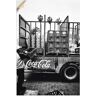 Wandbild ARTLAND "CocaCola-LKW in El Jadida - Marokko" Bilder Gr. B/H: 80 cm x 120 cm, Wandaufkleber - Vinyl Auto Hochformat, 1 St., schwarz Kunstdrucke