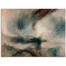 Leinwandbild ARTLAND "Schneesturm über dem Meer. 1842" Bilder Gr. B/H: 60 cm x 45 cm, Gewässer, 1 St., beige (naturfarben) Leinwandbilder