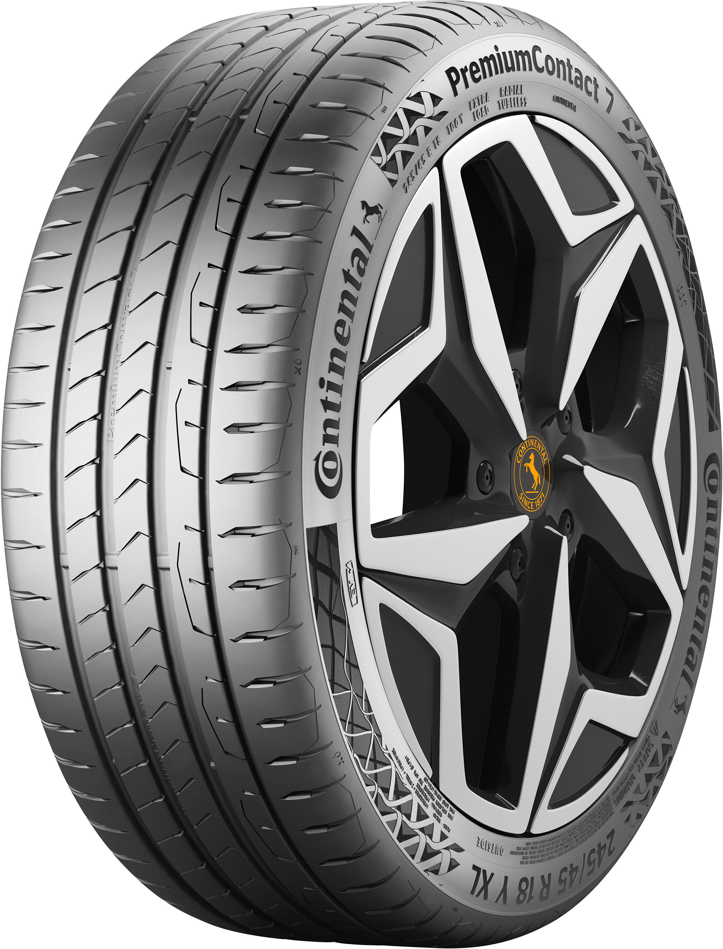 CONTINENTAL Sommerreifen "PREMIUM CONTACT 7" Autoreifen Gr. 205 mm/55 % R 16 91V, schwarz Autoreifen